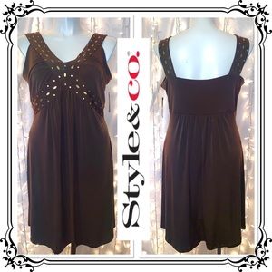 🆕 STYLE & CO ⭐️ Cocoa Brown Sleeveless Dress